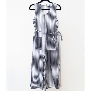 Cotton Striped Wide Leg Jumper